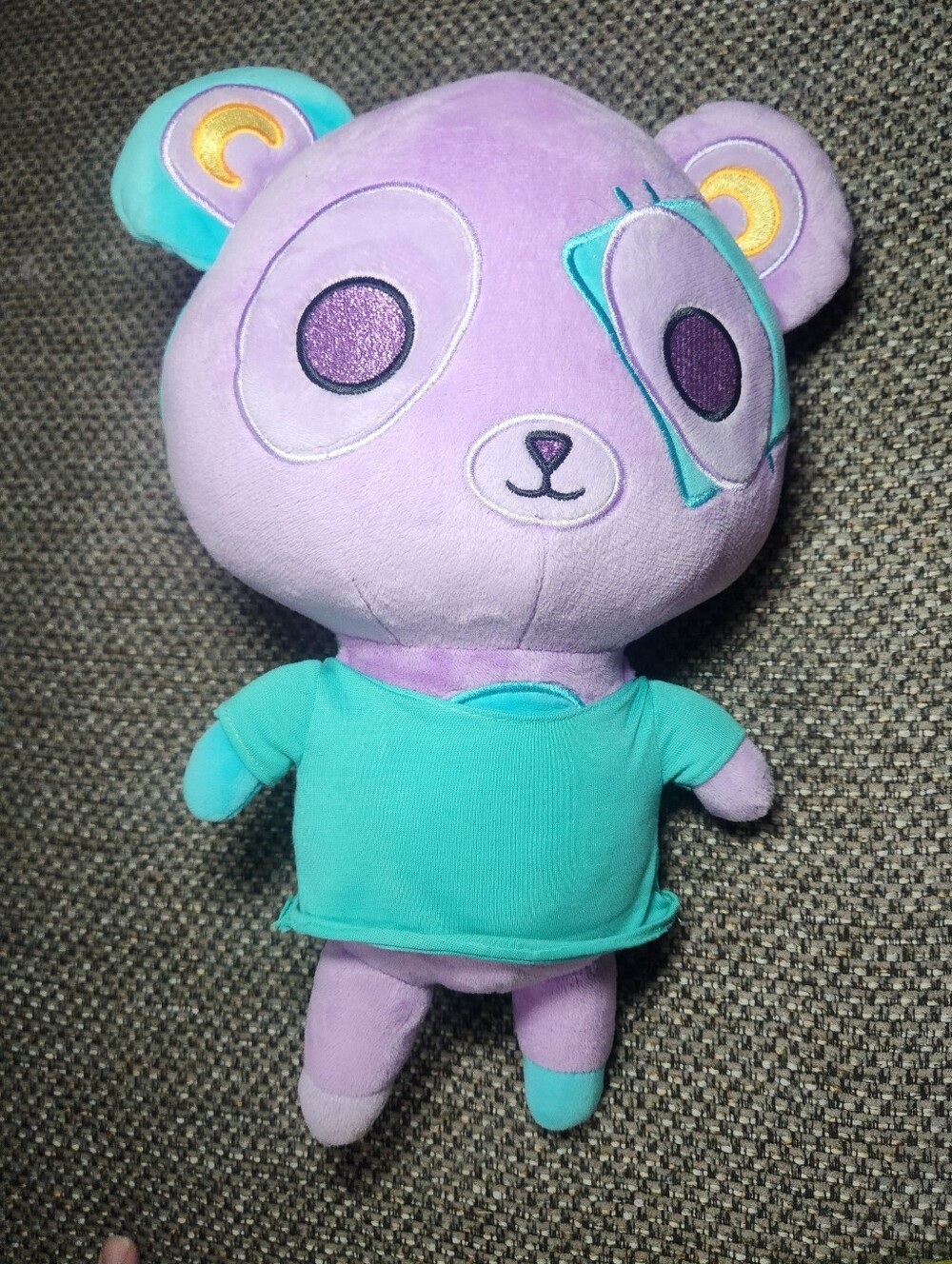 Krew Funneh Purple Plush Toy Teddy Bear WJ Collectible Cartoon Doll 12.5 W/shirt